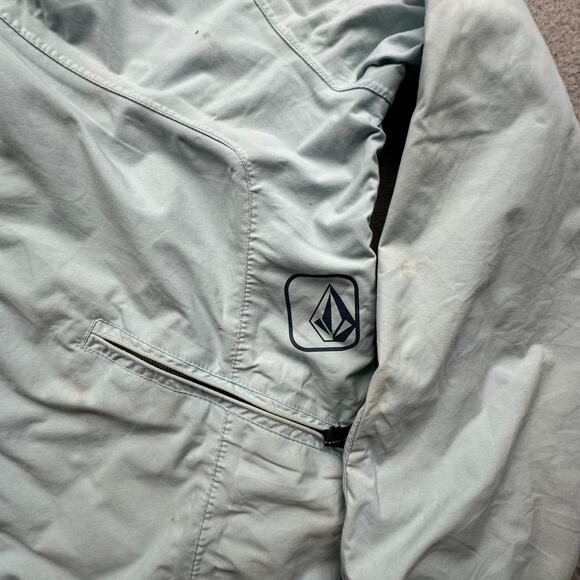 Vintage Volcom Snow Ski Jacket Womens Medium Blue Hooded Full Zip Pockets Hood - Picture 16 of 16